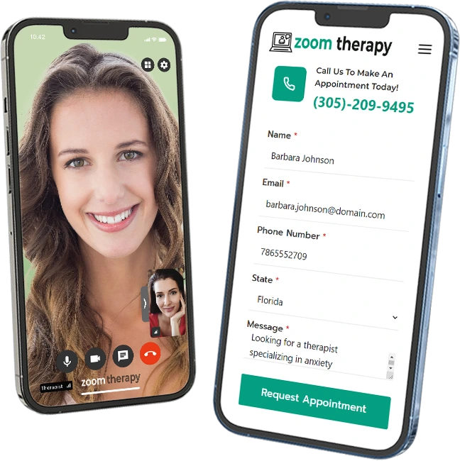 Online Therapy with Zoom Therapy Mobile Phone Appointment Request